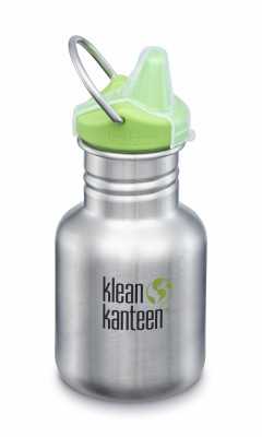 Dětská nerezová lahev Klean Kanteen Kid Classic w/Kid Sippy Cap - brushed stainless 355 ml