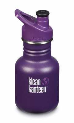 Dětská nerezová lahev Klean Kanteen Kid Classic w/Kid Sport Cap 3.0 - grape jelly matte 355 ml