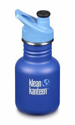 Dětská nerezová lahev Klean Kanteen Kid Classic w/Kid Sport Cap 3.0 - surfs up matte 355 ml