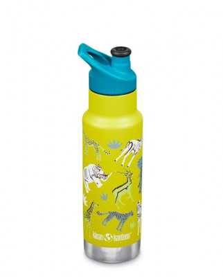 Dětská nerezová termolahev Klean Kanteen Narrow w/Kid Sport Cap - safari 355 ml