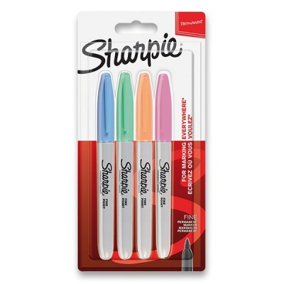 Permanentní popisovač Sharpie Fine sada 4 ks - pastelové barvy