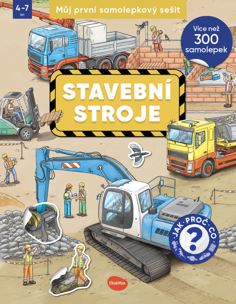 Můj první samolepkový sešit – Stavební stroje